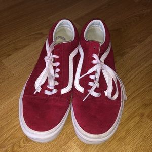 Red old skool vans